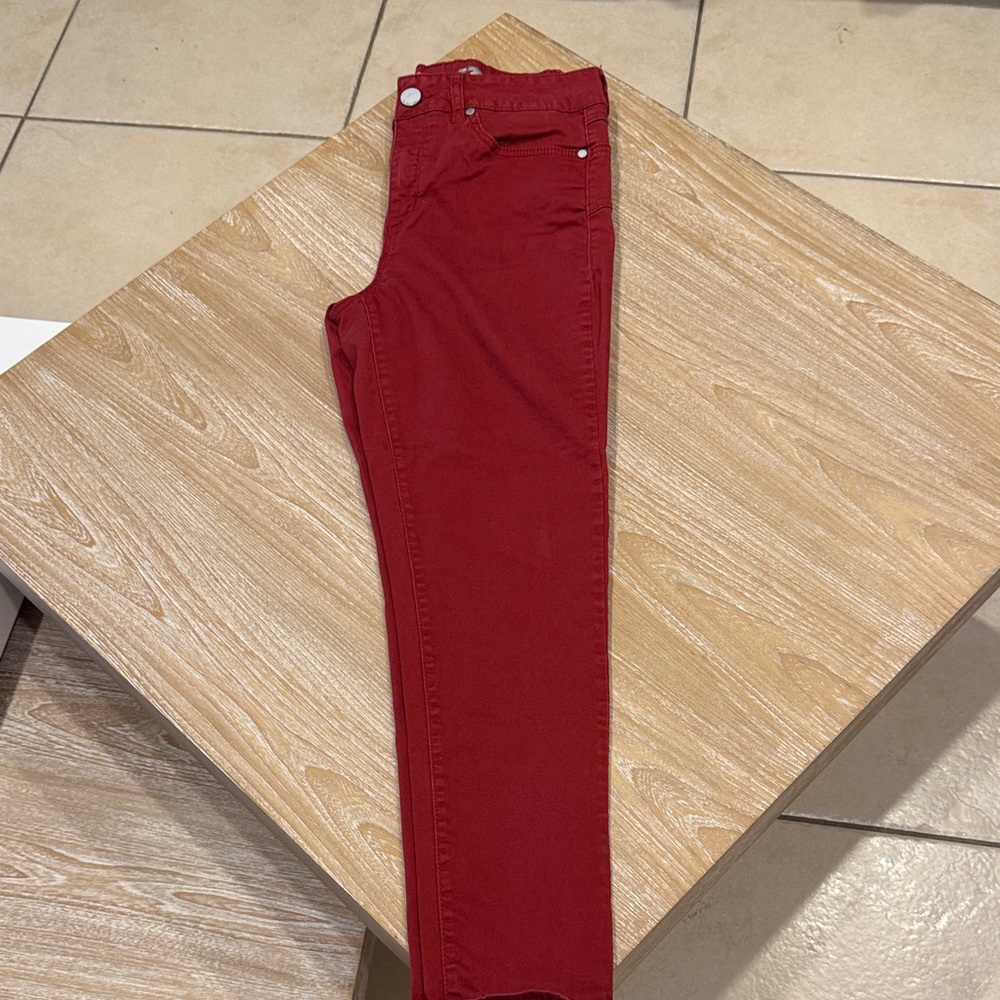 Red Booty-shaper high rise skinnny Pants